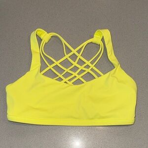 Lululemon Yellow Free to Be Wild Bra Size 6